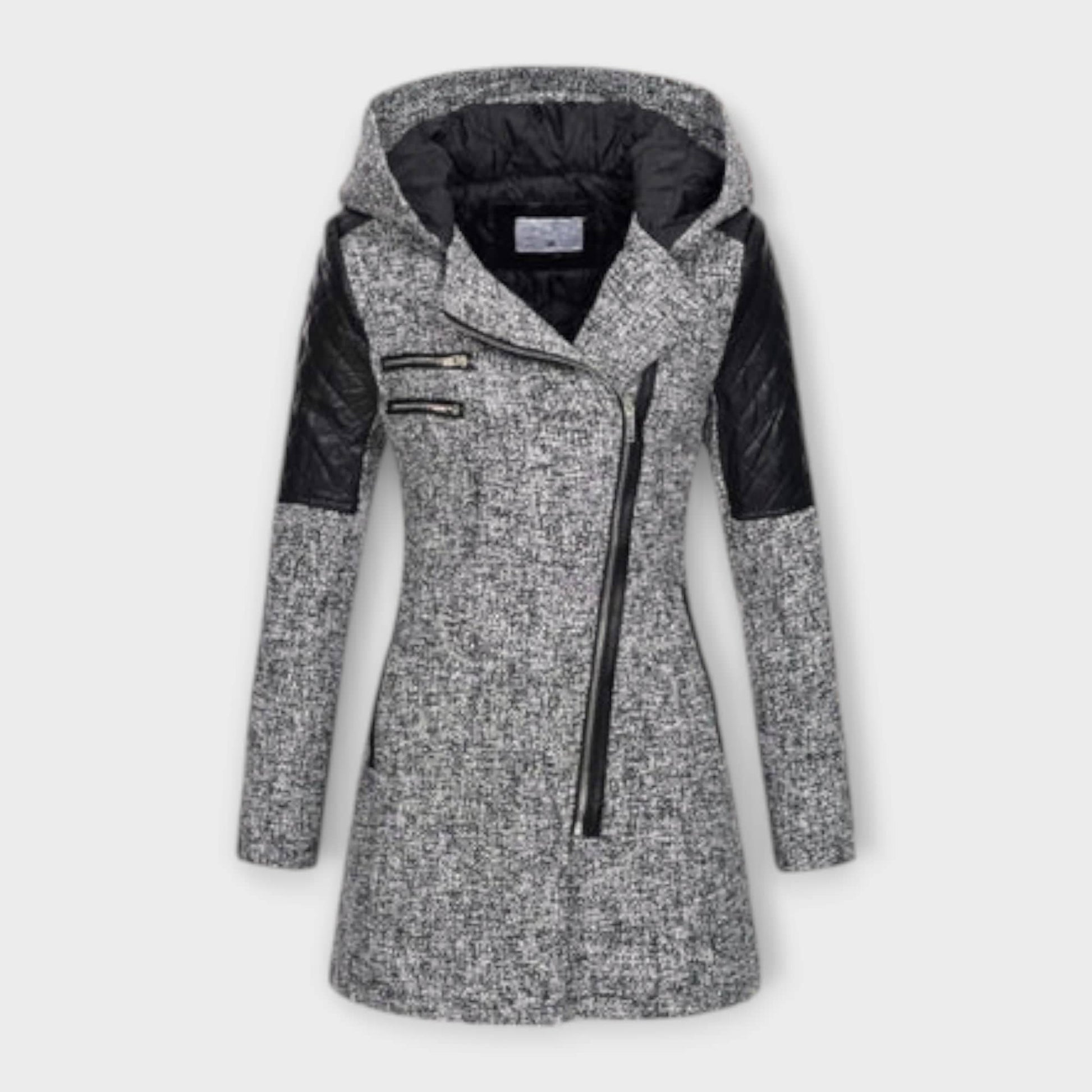 Luxeraum.de Grau / S Wintermantel Damen warm – Eleganter, hochwertiger Damen Mantel