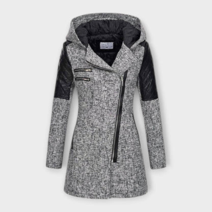 Luxeraum.de Grau / S Wintermantel Damen warm – Eleganter, hochwertiger Damen Mantel