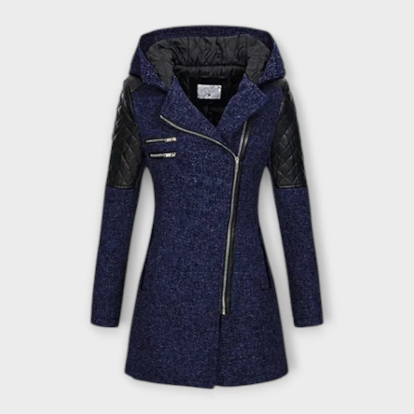 Luxeraum.de Blau / S Wintermantel Damen warm – Eleganter, hochwertiger Damen Mantel