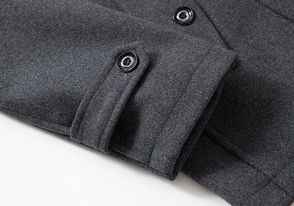 Luxeraum.de Coats & Jackets Wintermantel – Wollmischung – einreihiger Schnitt mit Revers – Herren
