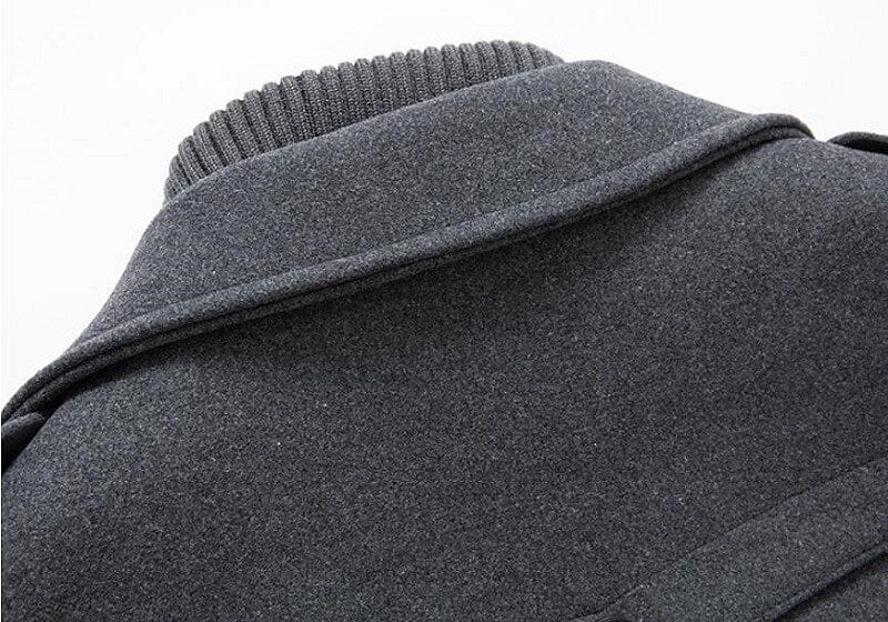 Luxeraum.de Coats & Jackets Wintermantel – Wollmischung – einreihiger Schnitt mit Revers – Herren
