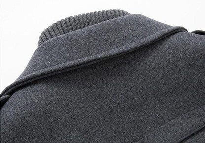 Luxeraum.de Coats & Jackets Wintermantel – Wollmischung – einreihiger Schnitt mit Revers – Herren