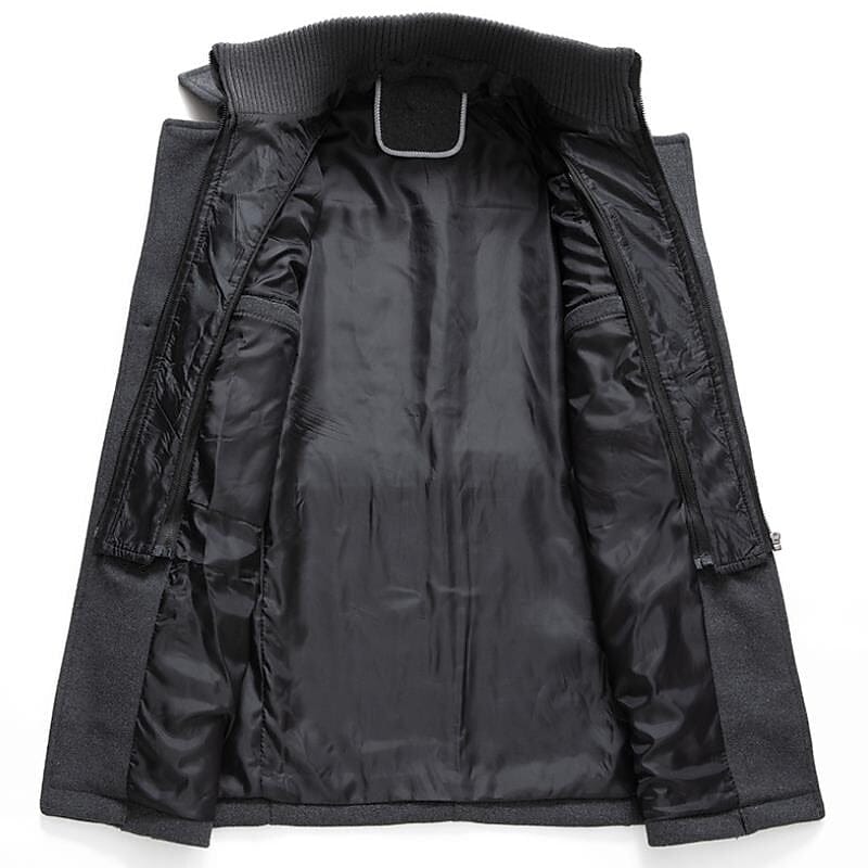 Luxeraum.de Coats & Jackets Wintermantel – Wollmischung – einreihiger Schnitt mit Revers – Herren