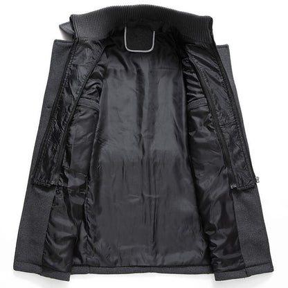 Luxeraum.de Coats & Jackets Wintermantel – Wollmischung – einreihiger Schnitt mit Revers – Herren