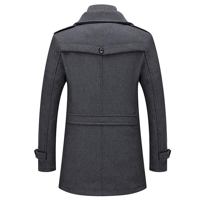 Luxeraum.de Coats & Jackets Wintermantel – Wollmischung – einreihiger Schnitt mit Revers – Herren