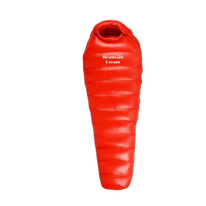 Luxeraum.de Sleeping Bags Rot / 400g Winterschlafsack – Daunenfüllung – Koppelbares Design – Unisex
