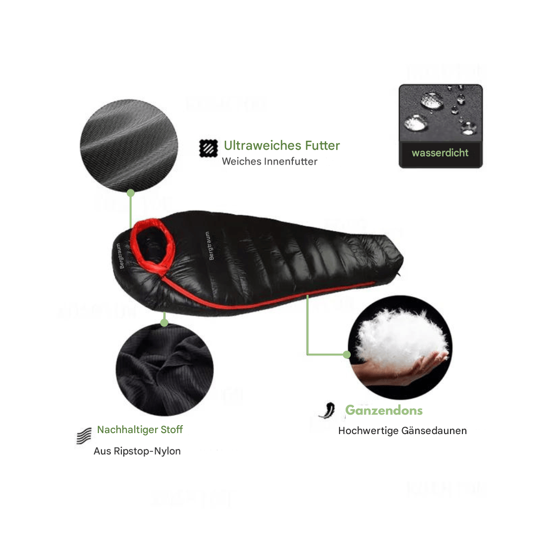 Luxeraum.de Sleeping Bags Winterschlafsack – Daunenfüllung – Koppelbares Design – Unisex